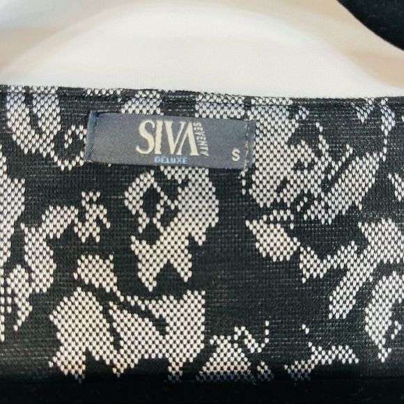 Siva Seventy Deluxe gray and black long sleeve top - Picture 5 of 12